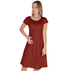 Berry Red & White - Classic Short Sleeve Dress by FashionLane