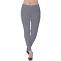 Steel Grey & White - Velvet Leggings View1