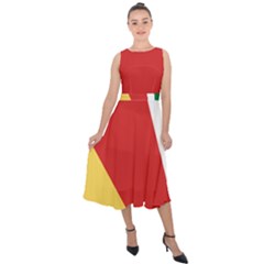 Seychelles-flag12 Midi Tie-back Chiffon Dress by FlagGallery