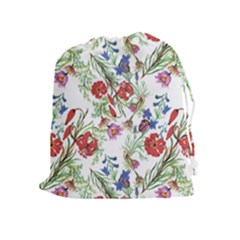 Flowers Pattern Drawstring Pouch (xl) by goljakoff