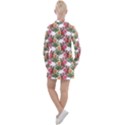 Flowers pattern Women s Long Sleeve Casual Dress View2