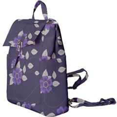 Purple Flowers Buckle Everyday Backpack by goljakoff