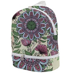 Flower Mandala Zip Bottom Backpack by goljakoff