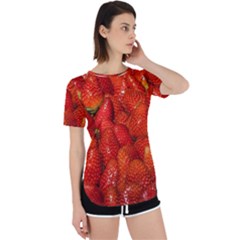Colorful Strawberries At Market Display 1 Perpetual Short Sleeve T-shirt by dflcprintsclothing