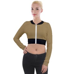 Bronze Mist - Long Sleeve Cropped Velvet Jacket by FashionLane