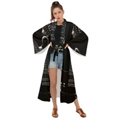 Fractal Guitar Maxi Kimono by Sparkle