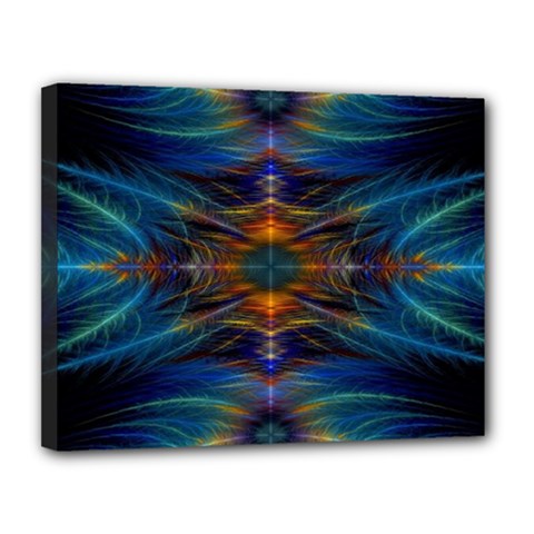 Fractal Flower Canvas 14  X 11  (stretched) by Sparkle