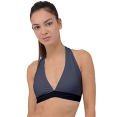 Anchor Grey - Halter Plunge Bikini Top by FashionLane