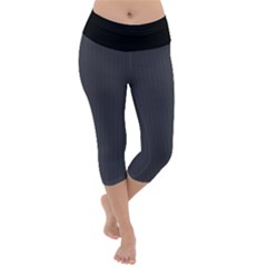 Anchor Grey - Lightweight Velour Capri Yoga Leggings by FashionLane