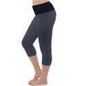 Anchor Grey - Lightweight Velour Capri Yoga Leggings View2