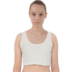 Coconut Milk - Velvet Racer Back Crop Top by FashionLane