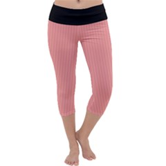 Candlelight Peach - Capri Yoga Leggings by FashionLane