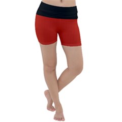 Christmas Red - Lightweight Velour Yoga Shorts by FashionLane