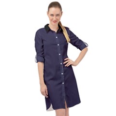 Astral Aura - Long Sleeve Mini Shirt Dress by FashionLane