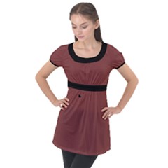 Brandy Brown - Puff Sleeve Tunic Top by FashionLane
