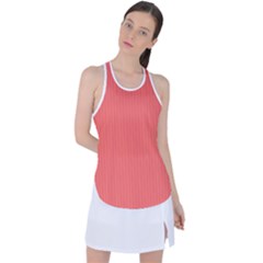 Living Coral - Racer Back Mesh Tank Top by FashionLane