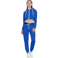 Absolute Zero Blue - Cropped Zip Up Lounge Set by FashionLane