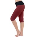 Chili Oil Red - Lightweight Velour Cropped Yoga Leggings View2