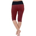 Chili Oil Red - Lightweight Velour Cropped Yoga Leggings View4
