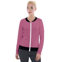 Tulip Pink - Velvet Zip Up Jacket by FashionLane