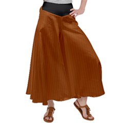 Burnt Orange - Satin Palazzo Pants by FashionLane