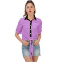 Bright Lilac - Tie Front Shirt  View1
