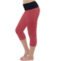 English Vermillion - Lightweight Velour Capri Yoga Leggings View2