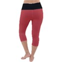 English Vermillion - Lightweight Velour Capri Yoga Leggings View4