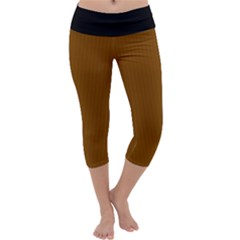 Just Brown - Capri Yoga Leggings by FashionLane