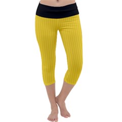 Just Yellow - Capri Yoga Leggings by FashionLane