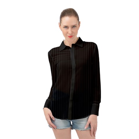 Just Black - Long Sleeve Chiffon Shirt by FashionLane