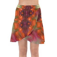 Landscape In A Colorful Structural Habitat Ornate Wrap Front Skirt by pepitasart