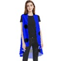 Large Black Polka Dots On Just Blue - Sleeveless Chiffon Waistcoat Shirt View1