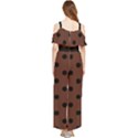Large Black Polka Dots On Emperador Brown - Draped Sleeveless Chiffon Jumpsuit View2