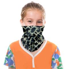 Dark Interlace Motif Mosaic Pattern Face Covering Bandana (kids) by dflcprintsclothing
