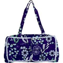 Floral Blue Pattern  Multi Function Bag by MintanArt