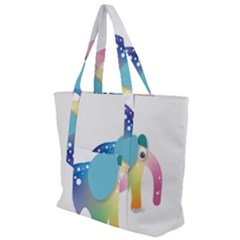 Illustrations Elephant Colorful Pachyderm Zip Up Canvas Bag by HermanTelo