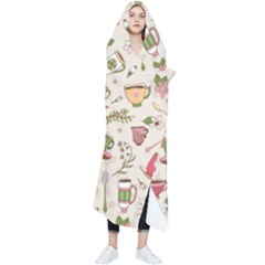 Green Tea Love Wearable Blanket by designsbymallika