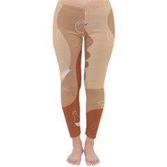 Online Woman Beauty Brown Classic Winter Leggings by Mariart