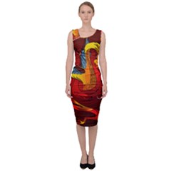 Dragon Metallizer Sleeveless Pencil Dress by HermanTelo
