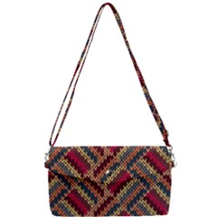 Geometric Knitting Removable Strap Clutch Bag by goljakoff