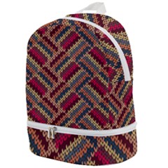 Geometric Knitting Zip Bottom Backpack by goljakoff