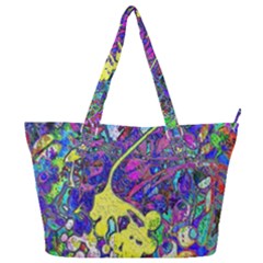 Vibrant Abstract Floral/rainbow Color Full Print Shoulder Bag by dressshop
