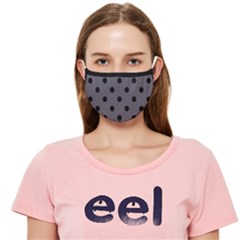 Large Black Polka Dots On Dark Smoke Grey - Cloth Face Mask (adult) by FashionLane