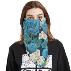Blue Roses Face Covering Bandana (triangle) by goljakoff