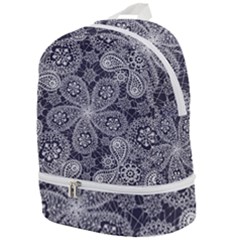 White Flower Mandala Zip Bottom Backpack by goljakoff