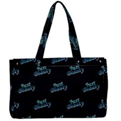 Just Beauty Words Motif Print Pattern Canvas Work Bag by dflcprintsclothing