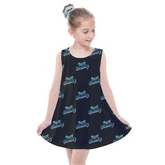 Just Beauty Words Motif Print Pattern Kids  Summer Dress by dflcprintsclothing