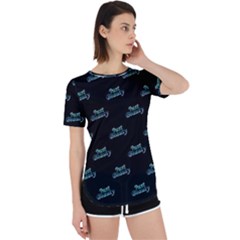 Just Beauty Words Motif Print Pattern Perpetual Short Sleeve T-shirt by dflcprintsclothing