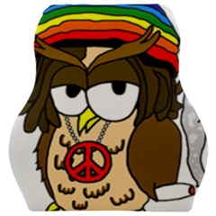  Rainbow Stoner Owl Car Seat Velour Cushion  by IIPhotographyAndDesigns